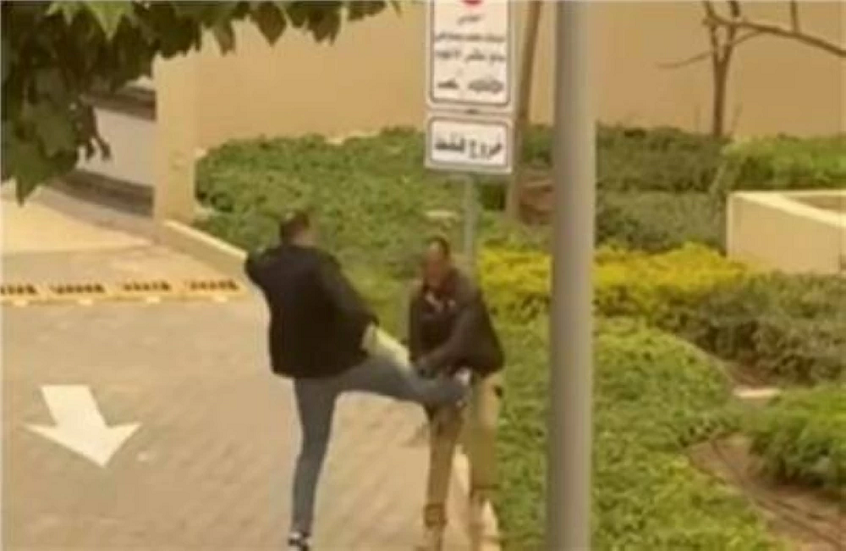 الاعتداء علي فرد امن