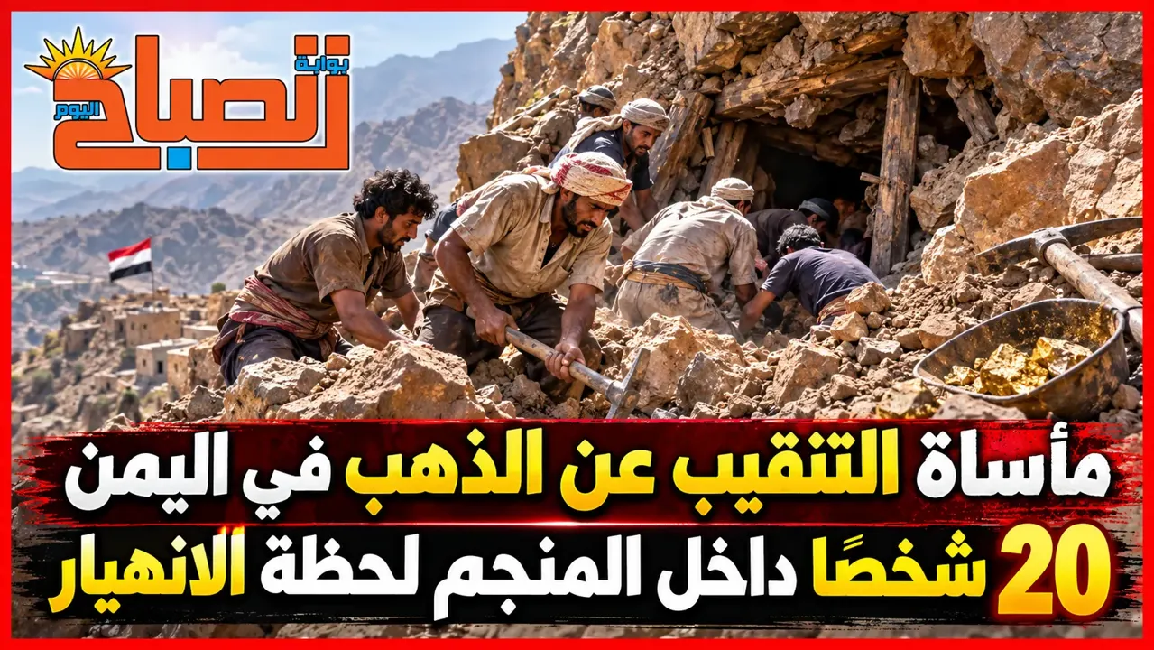 انهيار منجم ذهب في اليمن يقتل 6 أشخاص ويحاصر 14 آخرين