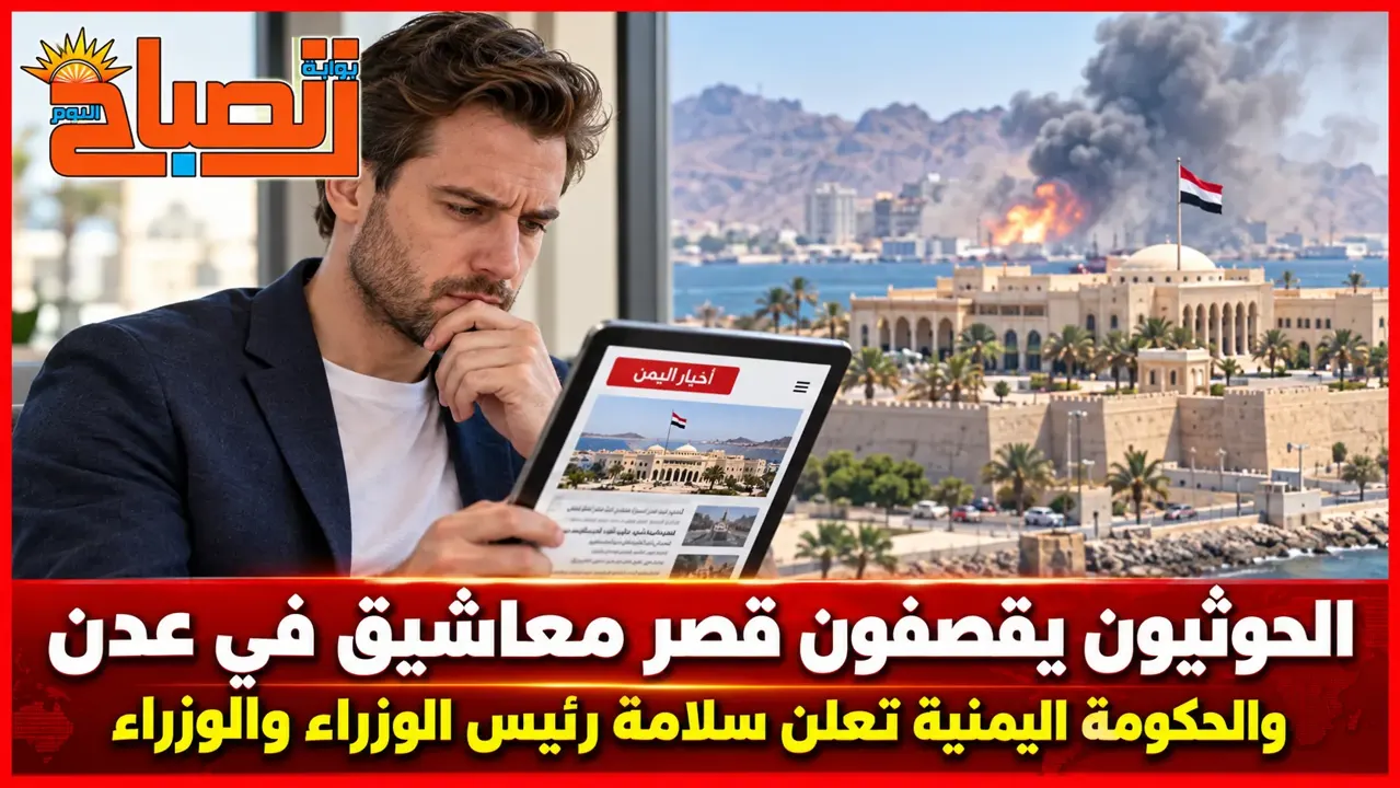 5 صواريخ تهز عدن.. الحوثيون يستهدفون القصر الرئاسي والحكومة اليمنية تنجو
