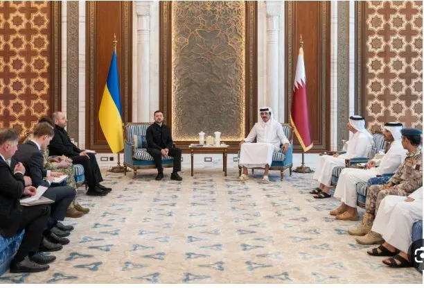 الرئيس الاوكراني في قطر