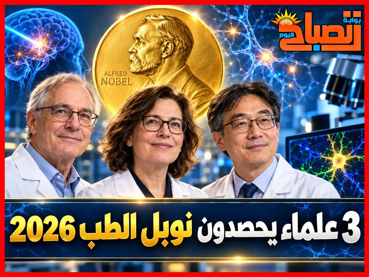 نوبل الطب 2026 لثلاثة علماء أحدثوا ثورة في دراسة الدماغ باستخدام الضوء