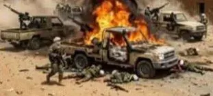 تدمير رتل لمرتزقه في السودان