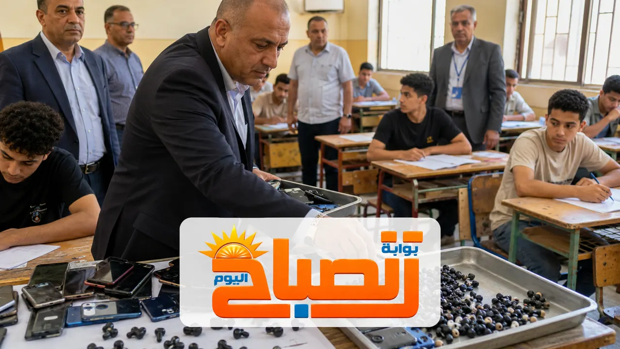 تليفونات وسماعات في امتحان الثانوية العامة بسوهلج