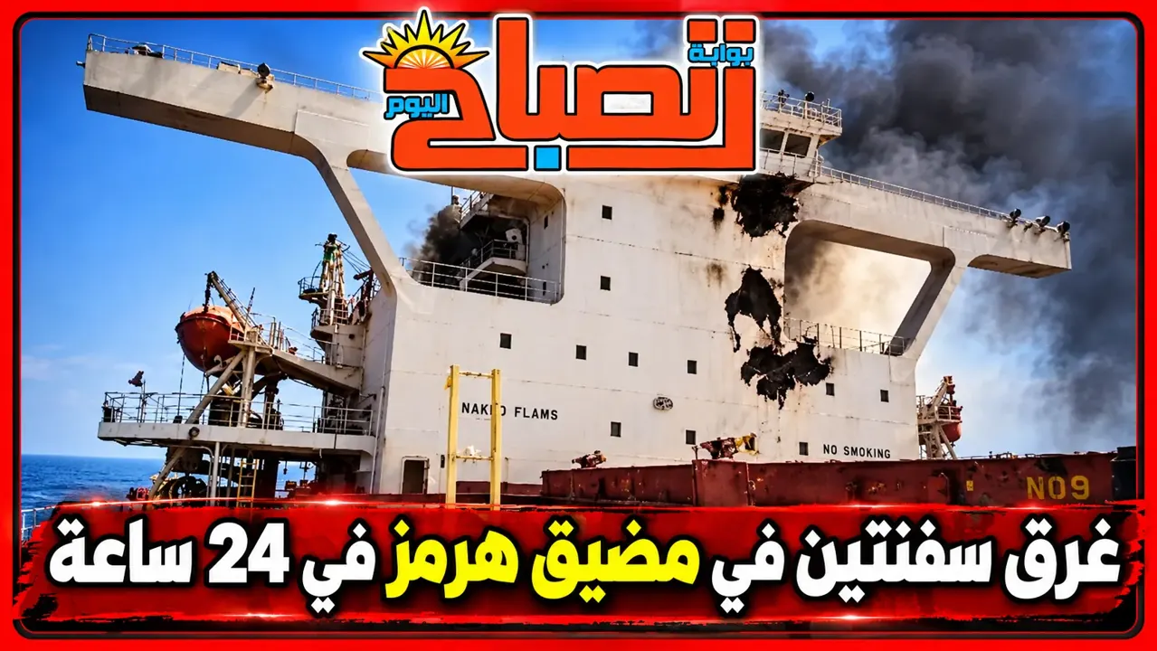 غرق سفينتين في مضيق هرمز خلال 24 ساعة.. هجمات بالمقذوفات تهدد الملاحة العالمية