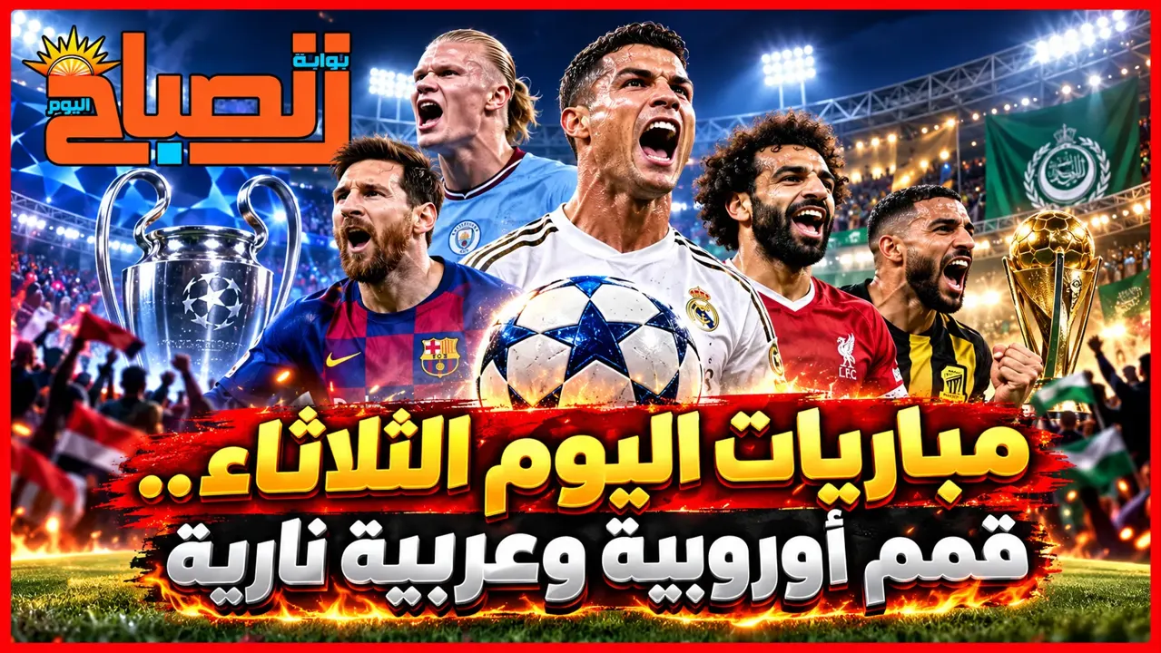 مباريات اليوم الثلاثاء 13 أكتوبر 2026.. قمم عربية وأوروبية نارية