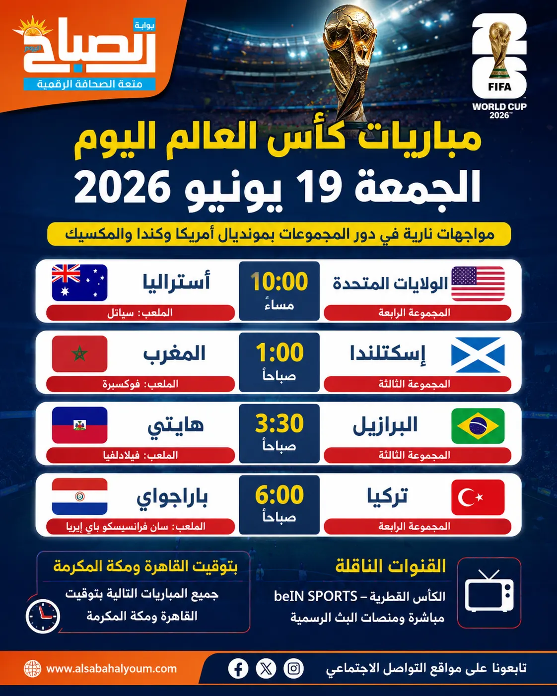 جدول المباريات