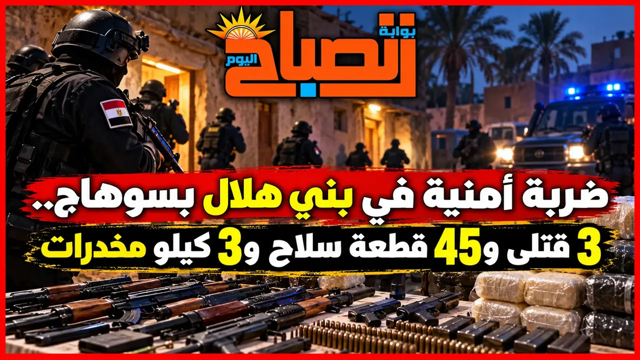 ضربة أمنية في بني هلال بسوهاج.. 3 قتلى و45 قطعة سلاح و3 كيلو مخدرات