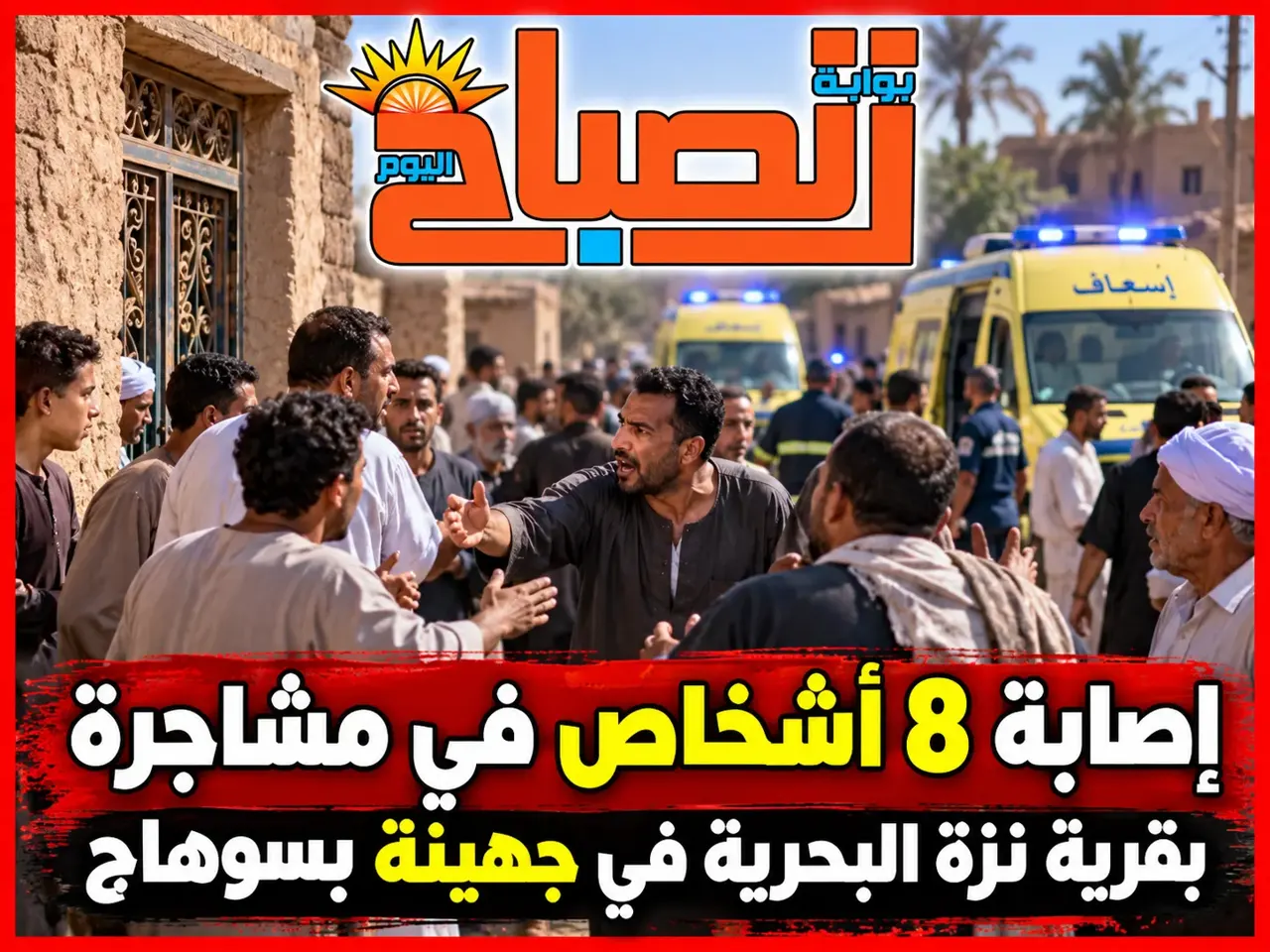 مشاجرة أمام منزل في جهينة تتحول إلى إصابة 8 أشخاص