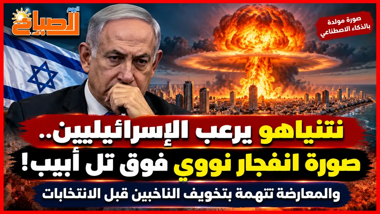 نتنياهو يرعب الإسرائيليين بصورة انفجار نووي فوق تل أبيب.. والمعارضة تتهمه بتخويف الناخبين