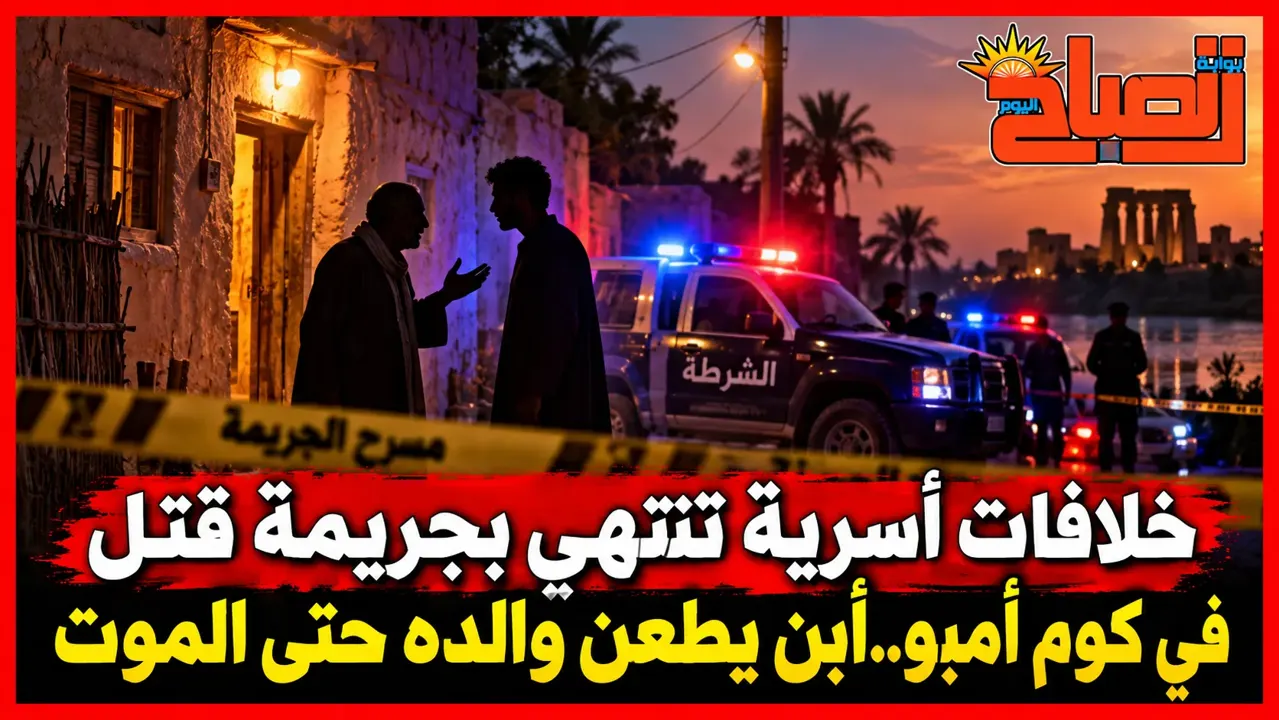 طعنة تنهي حياة أب في كوم أمبو.. تفاصيل جريمة أسرية بقرية سبيل النظارة