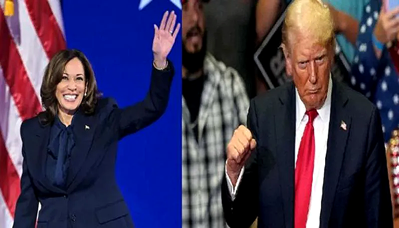 في الانتخابات الأمريكية ترامب يتباهي بنتنباهو وهاريس  تتبرأ من بايدن