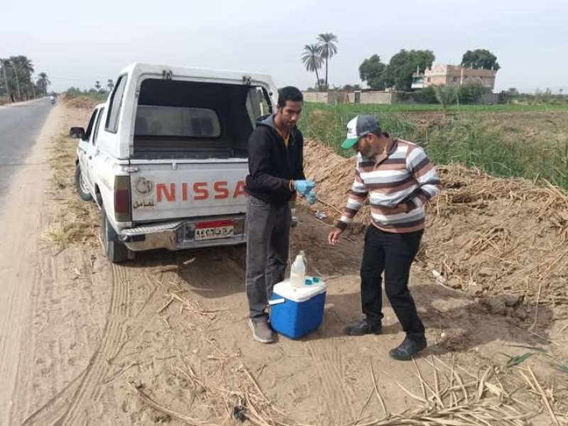 شركة مياه الأقصر تجري مسحًا بيئيًا لمصرف البياضية لتقييم تأثير محطة معالجة الحبيل