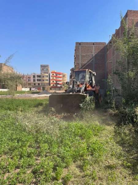 إزالة تعديات على عدد من الطرق المتفرعة بمنطقة حوض 18 بمدينة الأقصر