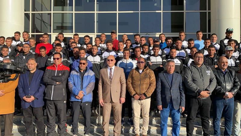 رئيس الجامعة يشيد بأبنائه خلال زيارته لمعسكر كلية التربية الرياضية: