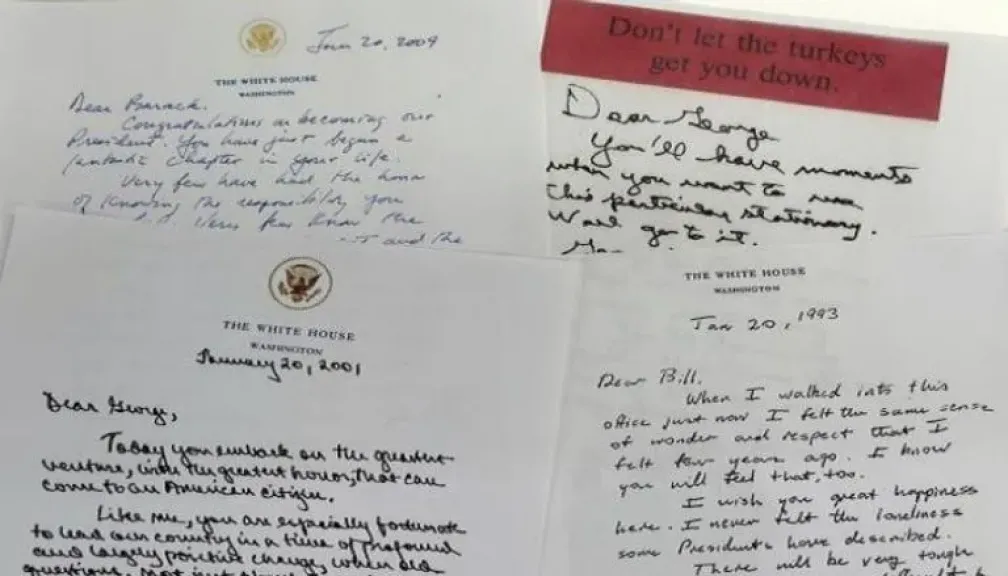 رسائل الرؤساء الأمريكيين: تقليد يعكس روح الانتقال السلمي للسلطة لا تخلو من الفكاهه