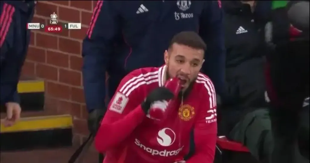 شاهد فيديو :توقف مباراة مانشستر يونايتد وفولهام في كأس الاتحاد الإنجليزي لتمكين اللاعبين الصائمين من الإفطار