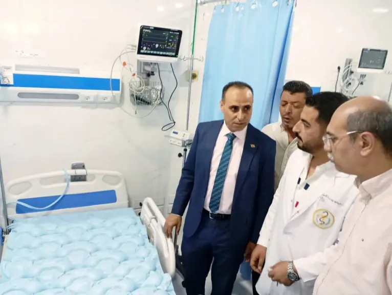 افتتاح تجريبي لوحدة عناية القلب بمستشفى الحسينية المركزي بعد توسعتها.