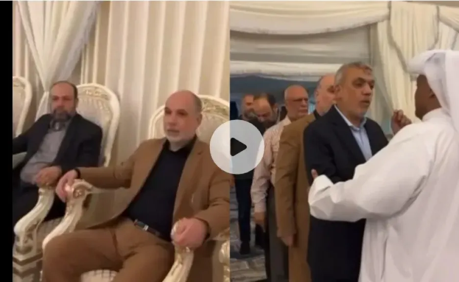وفد من حركة حماس يقدم واجب العزاء في الضابط القطري ضحية الهجوم الإسرائيلي على الدوحة