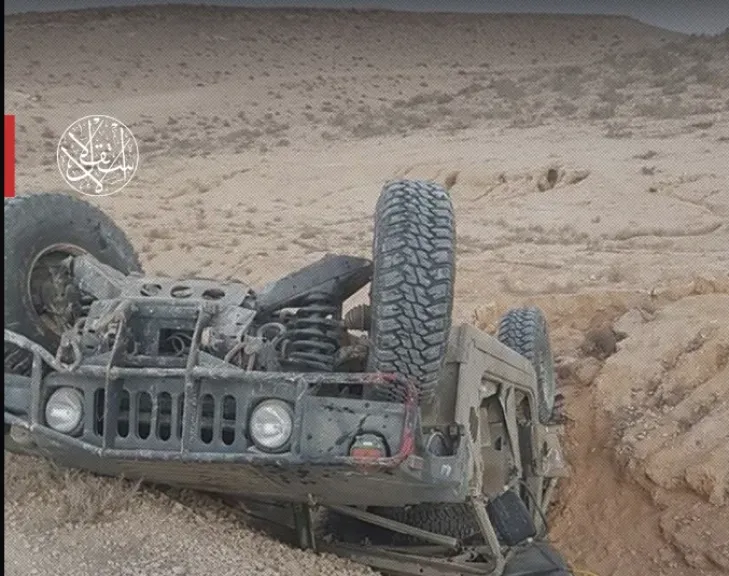 إصابة 10 جنود إسرائيليين من لواء كفير في انقلاب مركبة عسكرية شمال غزة
