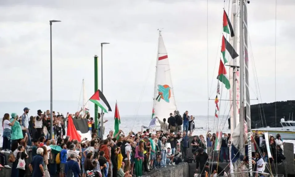 مظاهرات أوروبية وعربية تندد باعتراض ”أسطول الصمود” المتجه إلى غزة واعتقال النشطاء