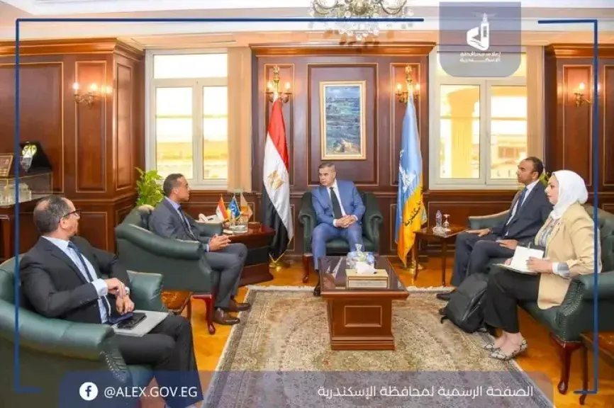 محافظ الإسكندرية يستقبل وفد الأمم المتحدة للمستوطنات البشرية لبحث مشروعات النقل المستدام والعمل المناخي