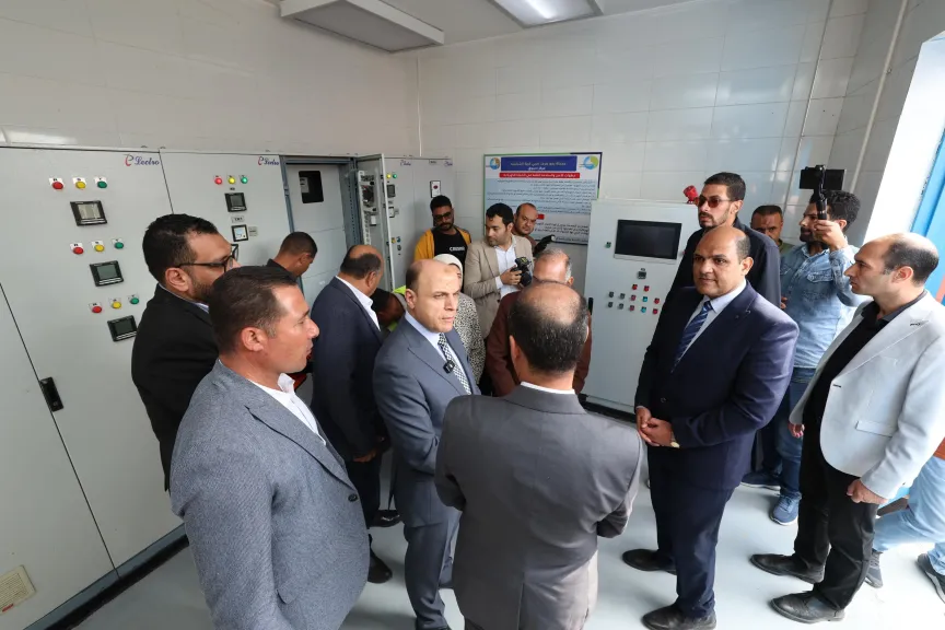 محافظ كفرالشيخ يفتتح محطة رفع الصرف الصحي بالشباسية بطاقة 3024 م³/يوم لخدمة 15 ألف نسمة