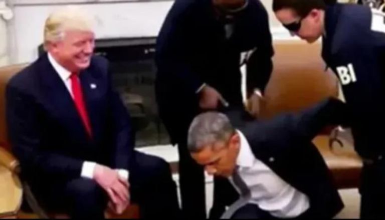 لقطة من فيديو اعتقال ترامب