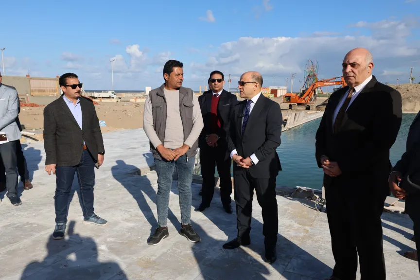 محافظ كفرالشيخ يتفقد أعمال إنشاء المنطقة الترفيهية وألعاب الملاهي (أكوابارك) بمصيف بلطيم