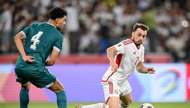 جانب من مباراة العراق والإمارات