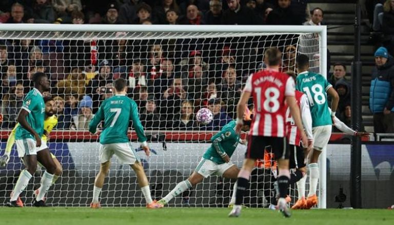 من مباراة برينتفورد ضد ليفربول