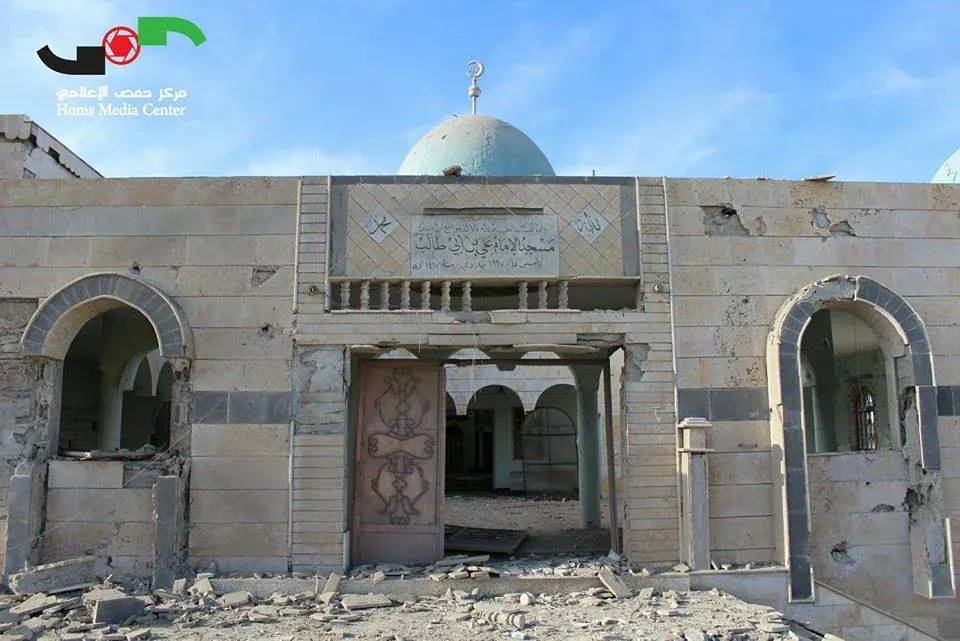 Government forces targeted Ali Bin Abi Taleb Mosque in Burj Al Qa ...