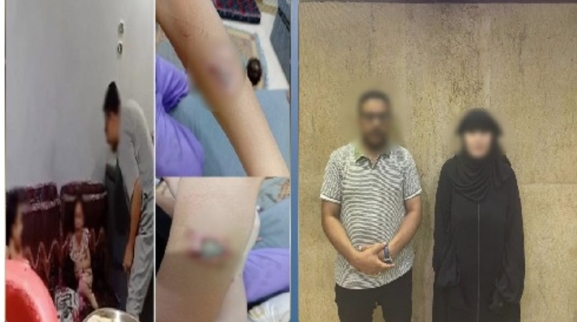 بعد تصدر الواقعة مواقع التواصل.. القبض على أب وأم بتهمة التعدي على طفليهما في حلوان