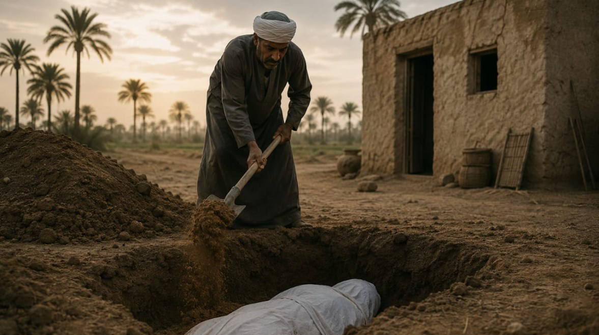 بسبب وجبة طعام.. زوج ينهي حياة زوجته بالضرب ويدفن جثمانها بجوار منزله في الواحات