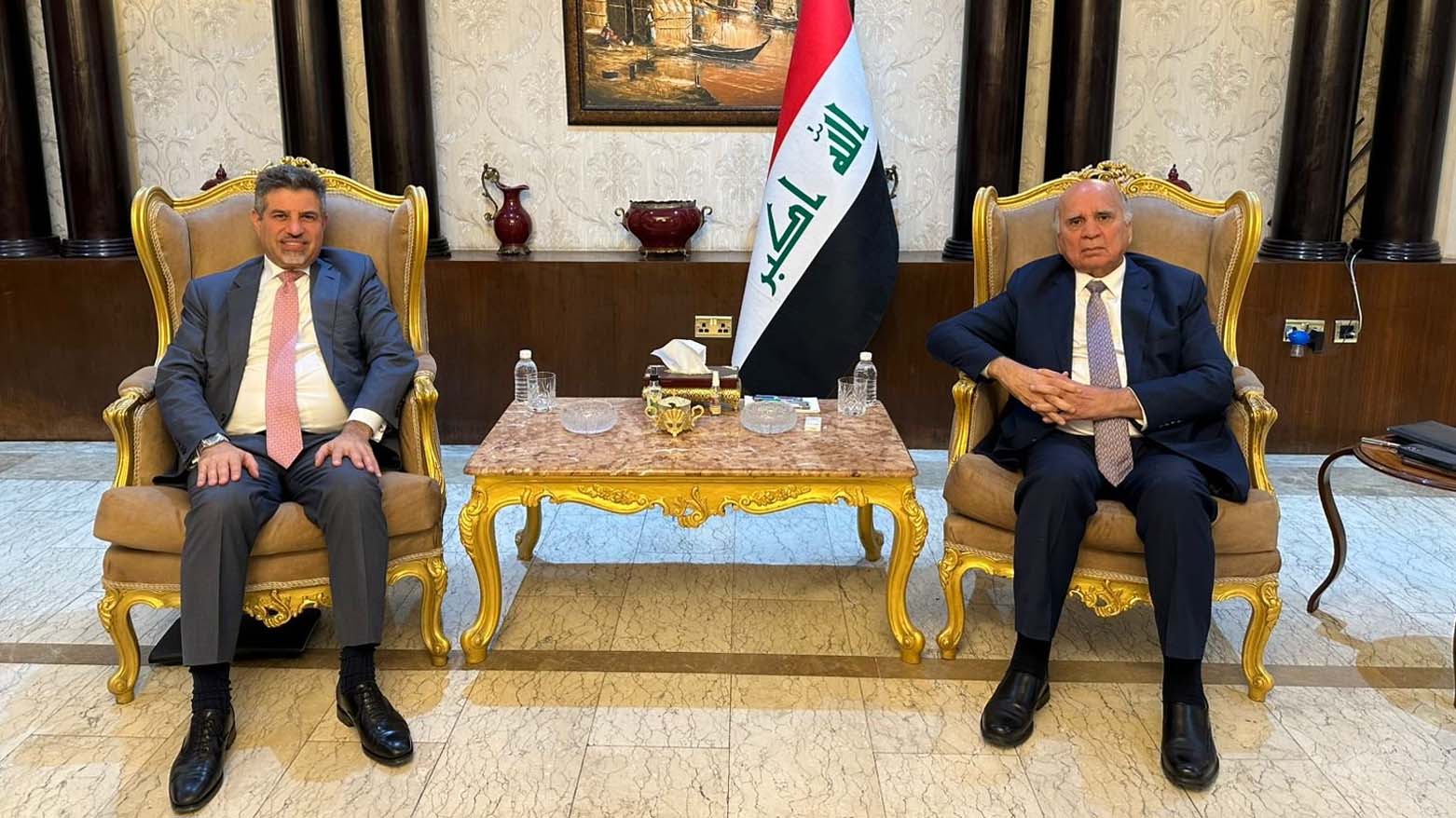 فؤاد حسين يبحث مع ستيفن فاجن العلاقات بين أربيل وبغداد والتحديات المالية