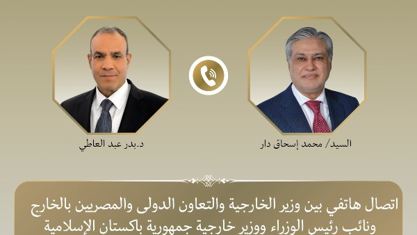 وزير الخارجية يبحث مع نظيره الباكستاني تطورات الأوضاع الإقليمية ومسار المفاوضات الأمريكية الإيرانية