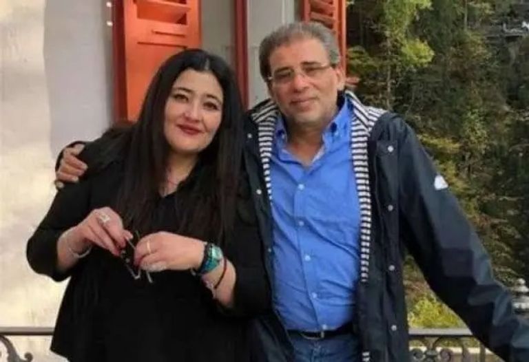 شاليمار شربتلي رفقة زوجها خالد يوسف