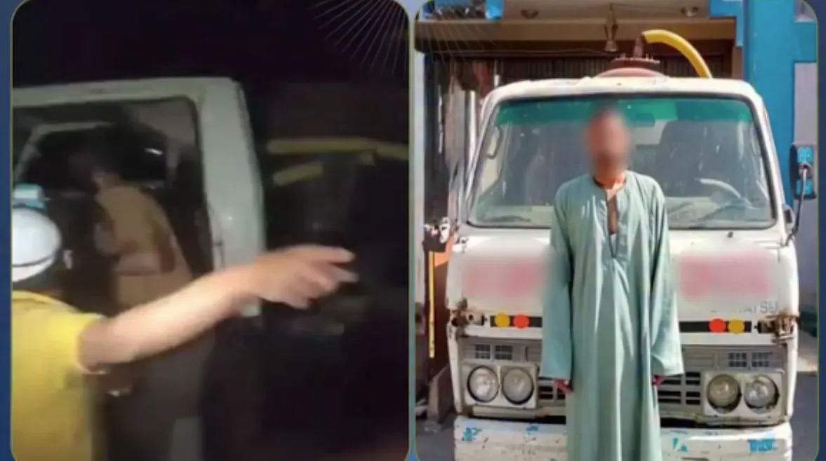 ضبط سائق سيارة صرف صحي لتفريغ حمولتها في مصرف مائي ببني سويف (1) ضبط سائق سيارة صرف صحي لتفريغ حمولتها في مصرف مائي ببني سويف (1)