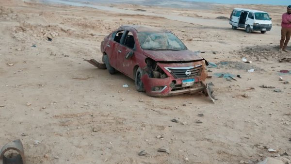 إصابة 5 أشخاص في حادث انقلاب سيارة بطريق سيوة – مرسى مطروح