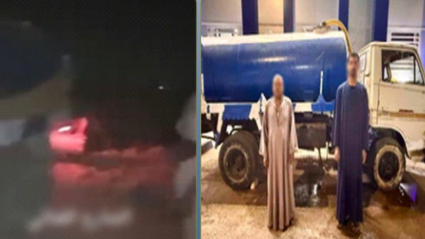 ضبط سيارة نقل صرف صحي بعد تفريغ حمولتها في مصرف مائي بقنا