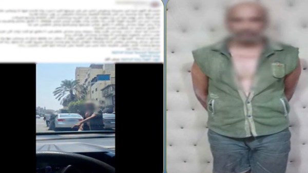 بالحجارة.. ضبط شخص اعتدى على سيدة وأتلف سيارتها في القاهرة