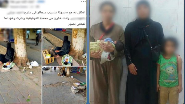ضبط سيدتين لاستغلال طفلين في التسول بالجيزة.. تفاصيل الواقعة