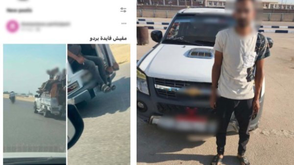 ضبط سائق ربع نقل بالقليوبية سمح لأشخاص بالجلوس أعلى الصندوق الخلفي