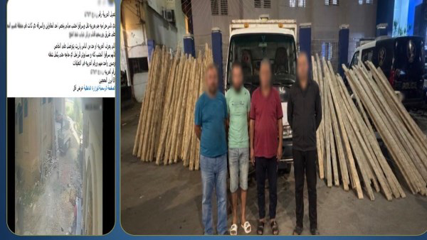ضبط 4 متهمين في سرقة أخشاب بناء بدمياط بعد تداول فيديو الواقعة