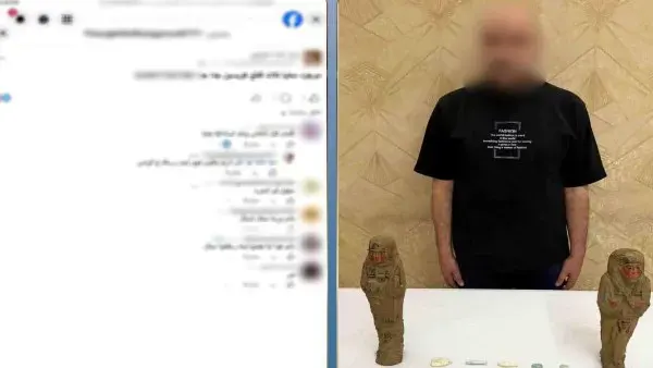 ضبط شخص روج لبيع قطع أثرية عبر مواقع التواصل للنصب على المواطنين في الغربية