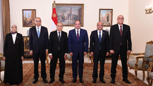 المستشار محمود إبراهيم أبو الدهب يؤدي اليمين رئيسًا لمجلس الدولة أمام الرئيس السيسي