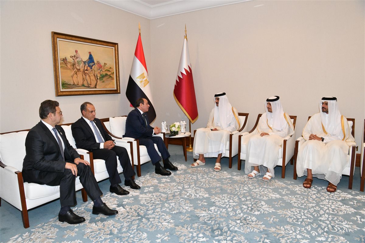 الرئيس السيسي يبحث مع أمير قطر تداعيات العدوان الإسرائيلي على الدوحة