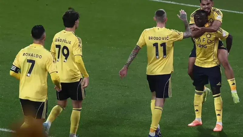 النصر يعتلي صدارة الدوري السعودي بهدف ماني.. والغموض يحيط بغياب رونالدو