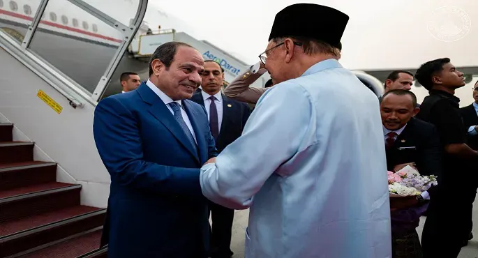 السلطان إبراهيم يؤكد أهمية زيارة السيسي في دفع العلاقات بين مصر وماليزيا