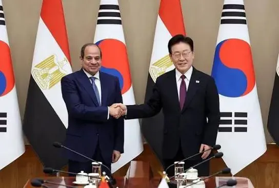 الرئيس السيسي ونظيره الكوري يعلنان الارتقاء بالعلاقات بين البلدين إلى شراكة استراتيجية